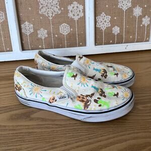 Vans Classic Slip-On Get Outdoors Marshmallow Western Cactus Shoes Size 6.5